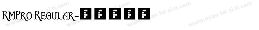 RMPro Regular字体转换